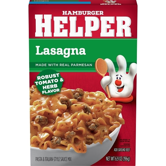 HAMBURGER HELPER PASTA LASAGNA, 12 - 6.9 OZ