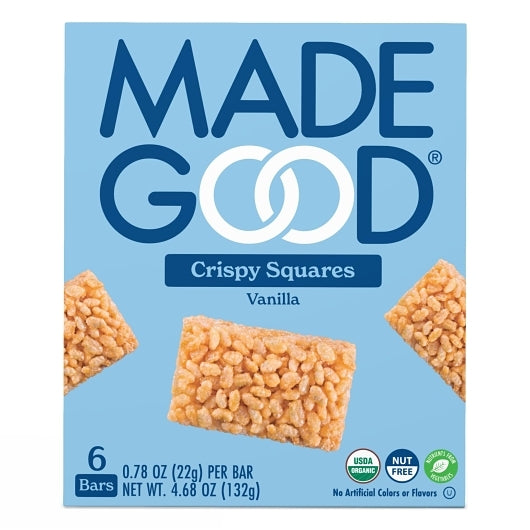 MADEGOOD VANILLA CRISPY SQUARES, 6 - 6  CNT