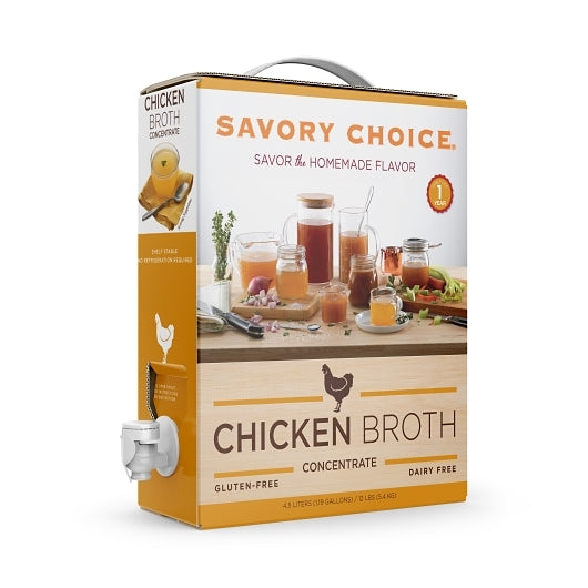 SAVORY CHOICE CHICKEN BROTH CONCENTRATE BAG-IN-BOX, 1 - 4.5 LT