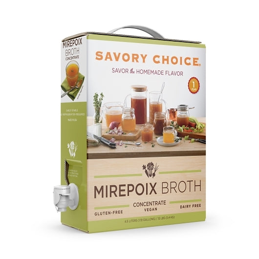 SAVORY CHOICE MIREPOIX BROTH CONCENTRATE BAG-IN-BOX, 1 - 4.5 LT