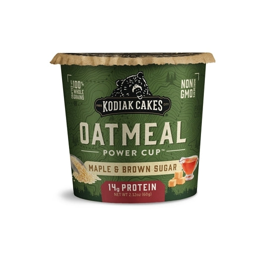 KODIAK CAKES MAPLE BROWN SUGAR OATMEAL IN A CUP, 12 - 1.584 OZ