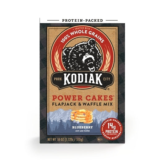 KODIAK CAKES POWER CAKES BLUEBERRY FLAPJACK &WAFFLE MIX, 6 - 18 OZ