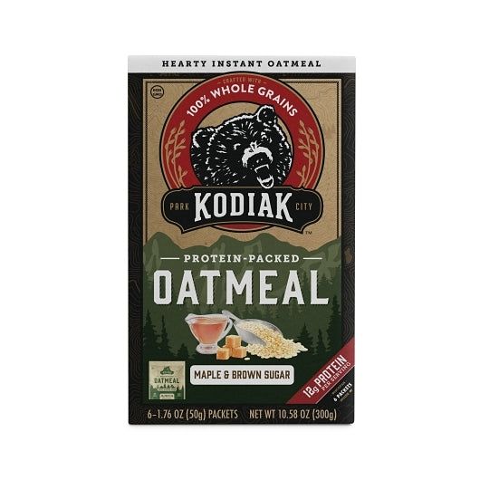 KODIAK CAKES MAPLE BROWN SUGAR OATMEAL PACKETS, 6 - 10.58 OZ