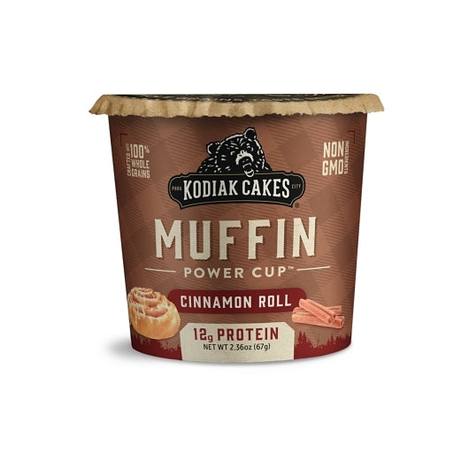KODIAK CAKES CINNAMON ROLL MUFFIN CUP, 12 - 1.68 OZ
