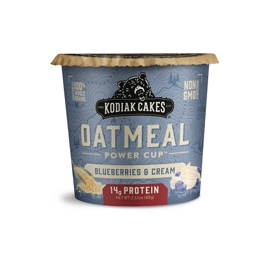 KODIAK CAKES BLUEBERRY & CREAM OATMEAL CUP, 12 - 1.584 OZ