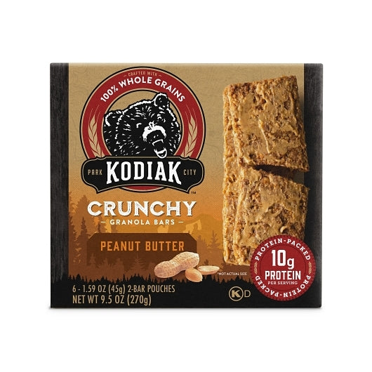 KODIAK CAKES PEANUT BUTTER CRUNCHY GRANOLA BARS, 12 - 9.5 OZ