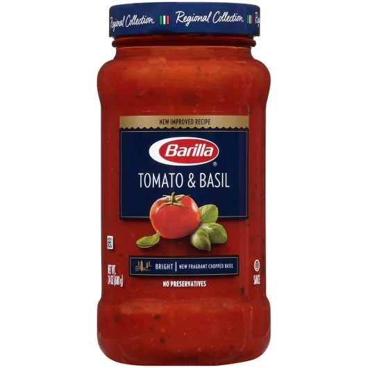 Premium Tomato & Basil Sauce Barilla 24oz 8 Pack USA