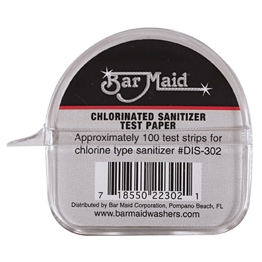 BAR MAID SANI-MAID PAPER CHLORINATED SANITIZER TEST, 12 - 100 CNT