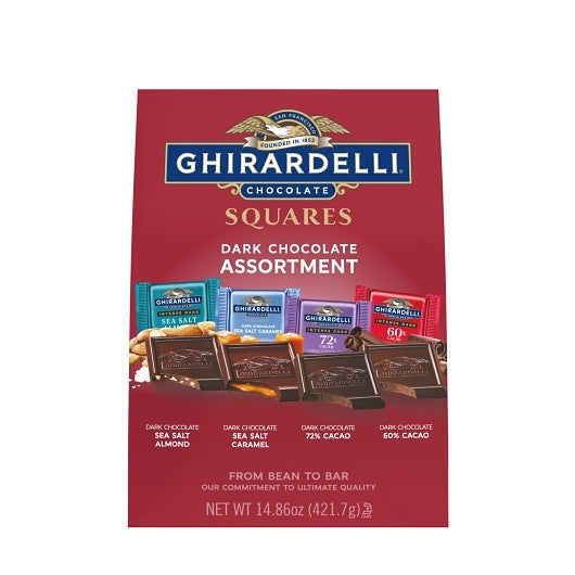 GHIRARDELLI SQUARES BAG EXTRA LARGE DARK ASSORTED, 6 - 1.03 LB