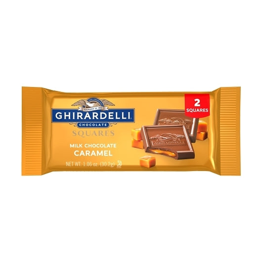 GHIRARDELLI MILK CHOCOLATE CARAMEL SQUARE, 2 - 16 - 0.07 LB