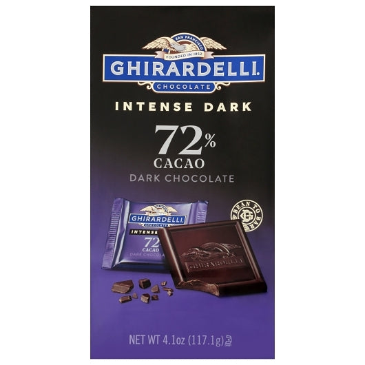 GHIRARDELLI 72% CACAO TWILIGHT DELIGHT INTENSE DARK SQUARES BAG, 6 - 0.29 LB