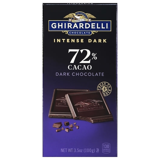 GHIRARDELLI INTENSE DARK 72% CACAO TWILIGHT DELIGHT BAR, 12 - 0.219 LB