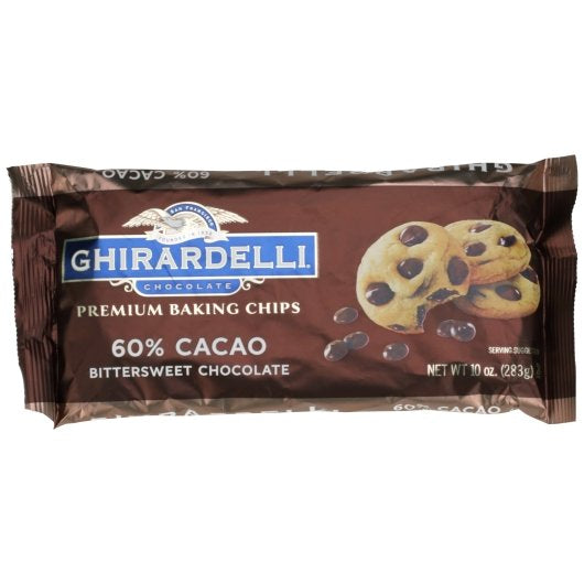 GHIRARDELLI 60% CACAO BITTERSWEET CHOCOLATE BAKING CHIP, 12 - 0.64 LB