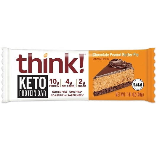 THINKTHIN KETO PROTEIN CHOCOLATE PEANUT BUTTER PIE, 12 - 10 - 1.41 OZ