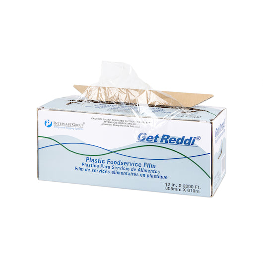 Clear Food Film w/ Cutter Box 12in X 2000ft