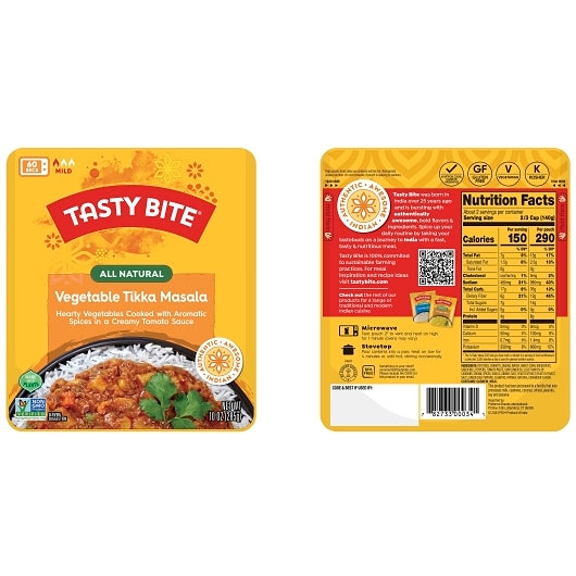 TASTY BITE VEGETABLE TIKKA MASALA, 48 - 10 OZ