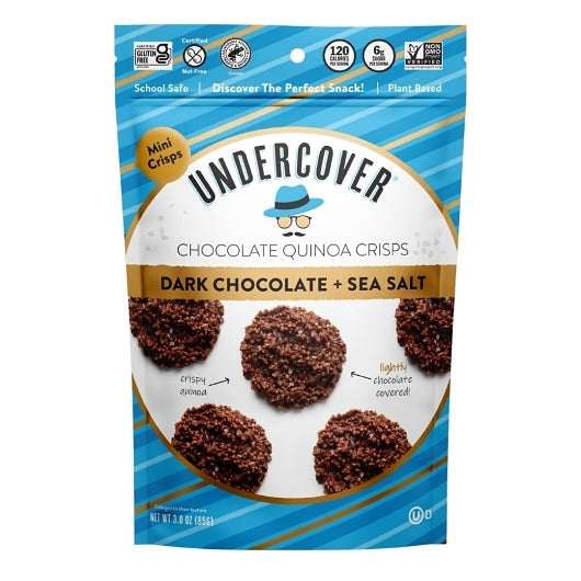 UNDERCOVER SNACKS DARK CHOC  SEA SALT POUCH, 12 - 3 OZ