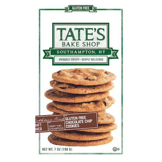 TATE'S BAKE SHOP GLUTEN FREE CHOCOLATE CHIP COOKIES, 12 - 7 OZ