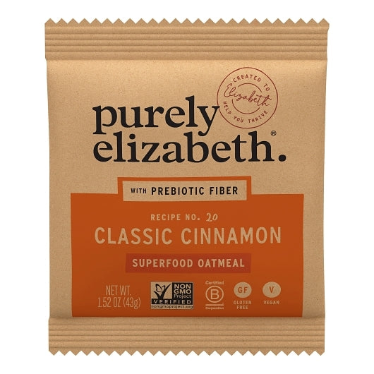 PURELY ELIZABETH SUPERFOOD CINNAMON SINGLE SERVE OATMEAL, 60 - 1 EA