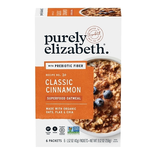 PURELY ELIZABETH CLASSIC CINNAMON SUPERFOOD WITH PREBIOTIC FIBER MULTIPACK OATMEAL, 6 - 6 EA