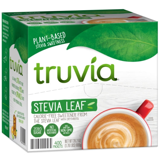 Zero-calorie sugar substitute made with stevia leaf extract, erythritol, and natural flavors