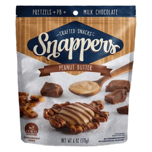 SNAPPERS PEANUT BUTTER MILK CHOCOLATE, 6 - 6 OZ