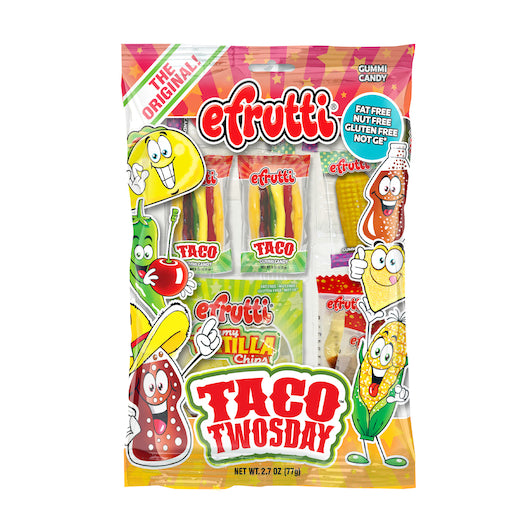 EFRUTTI TACO TWOSDAY GUMMY CANDY, 12 - 2.7 OZ