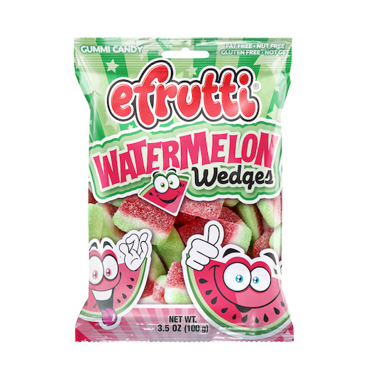 EFRUTTI DISPLAY READY CASE WITH BAGS OF EFRUTTI WATERMELON WEDGES, 12 - 3.5 OZ