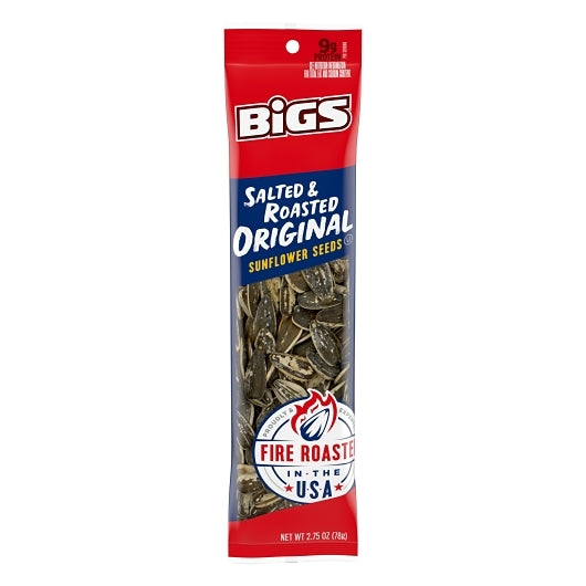 BIGS Sunflower Seeds, Salted & Roasted Original Flavor, 2.75 oz. (Pack of 12)