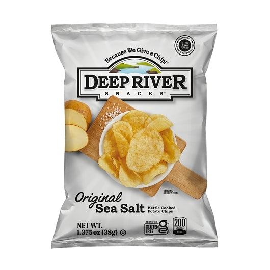 DEEP RIVER SNACKS ORIGINAL SEA SALT KETTLE POTATO CHIPS, 48 - 1.375 OZ