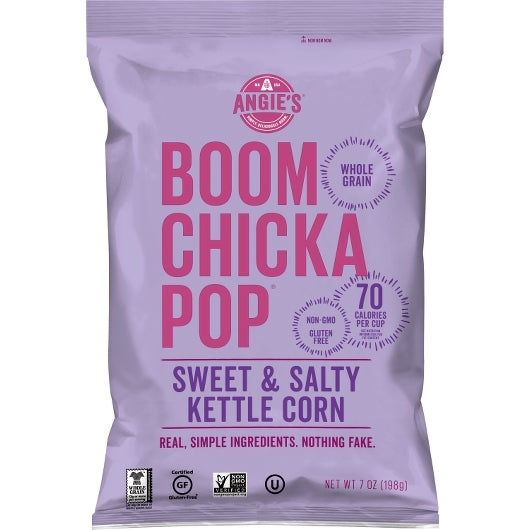 Angie's BOOMCHICKAPOP Sweet & Salty Kettle Corn Popcorn, 7 oz. (Pack of 12)