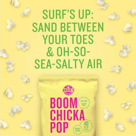 Angie's BOOMCHICKAPOP Sea Salt Popcorn, 4.8 oz. (Pack of 12)