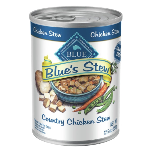 BLUE BUFFALO BLUE'S STEW NATURAL ADULT WET DOG FOOD, CHICKEN STEW CAN ( 12), 12 - 12.5 OZ