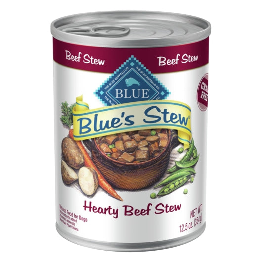 BLUE BUFFALO BLUE'S STEW NATURAL ADULT WET DOG FOOD, BEEF STEW CAN ( 12), 12 - 12.5 OZ