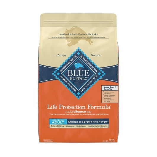 BLUE BUFFALO LIFE PROTECTION FORMULA ADULT DOG CHICKEN & BREAST LARGE BREED, 1 - 24 LB