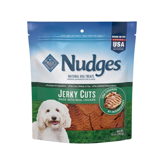 BLUE BUFFALO NUDGES HEAVYWEIGHT JERKY CHICKENDOUGH 10OZ CASE/6, 6 - 10 OZ