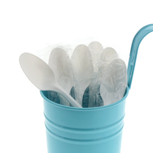 White Medium Weight Polypropylene Foil Teaspoon Case Of 1000