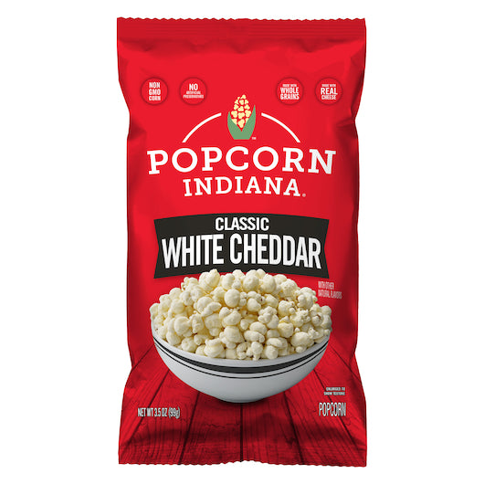 POPCORN INDIANA WHITE CHEDDAR POPCORN, 6 - 3.5 OZ
