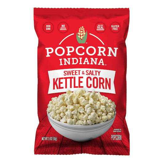 POPCORN INDIANA SWEET AND SALTY KETTLE CORN, 6 - 2.1 OZ