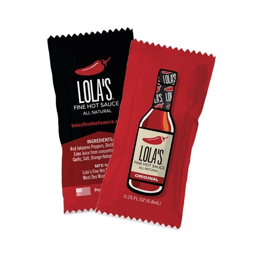 LOLA'S FINE HOT SAUCE ORIGINAL HOT SAUCE SINGLE SERVE, 1 - 200 EA