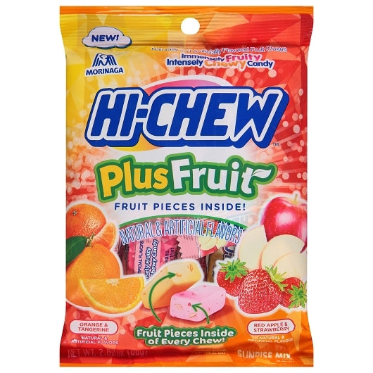 2.82oz HI-CHEW Plus Fruit 6CT Display Ready Master Case (Assorted Mix of Tangerine & Orange and Appl