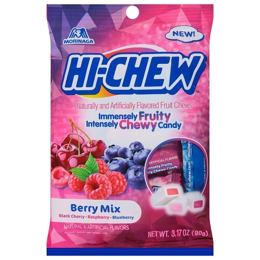 3.17oz HI-CHEW Berry Mix 6CT Display Ready Master Case (Assorted Mix of Black Cherry, Raspberry, and