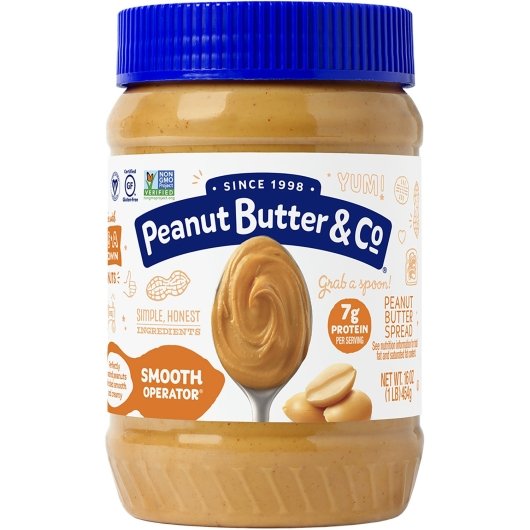 Smooth Operator Peanut Butter 6x16oz, All Natural Smooth Peanut Butter. Vegan, Non-GMO, Kosher, Glut
