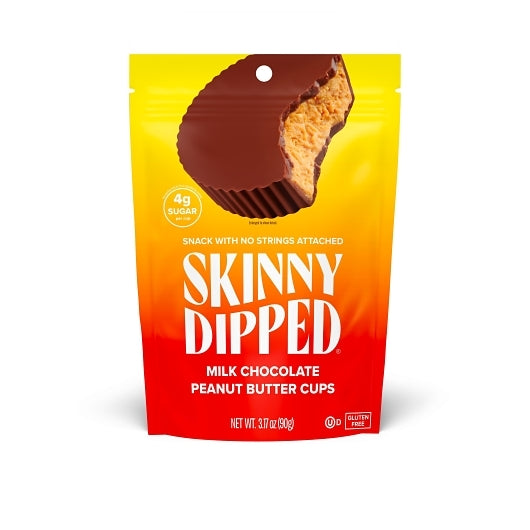 SKINNY DIPPED MILK CHOCOLATE PEANUT BUTTER CUPS, 10 - 3.17 OZ