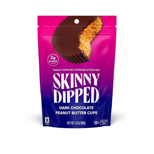 SKINNY DIPPED DARK CHOCOLATE PEANUT BUTTER CUPS, 10 - 3.17 OZ