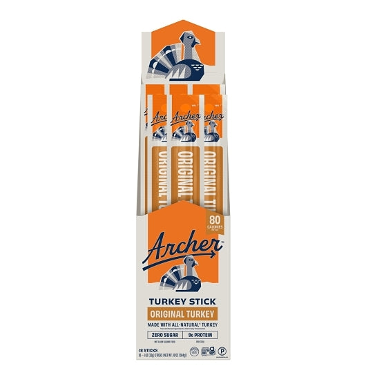 COUNTRY ARCHER JERKY CO ZERO SUGAR ROSEMARY TURKEY STICKS, 6 - 18 - 1 OZ