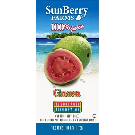 SUNBERRY FARMS GUAVA 100% JUICE, 12 - 33.81 FO