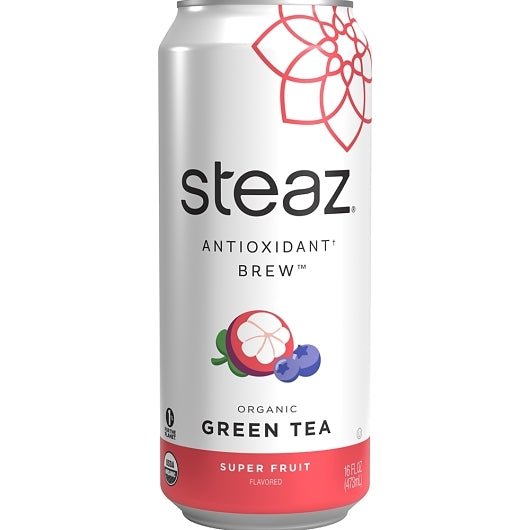 Steaz Organic Iced Tea Super Fruit 12/16 oz