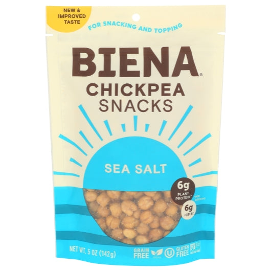 BIENA SNACKS SEA SALT CHICKPEAS, 8 - 5 OZ