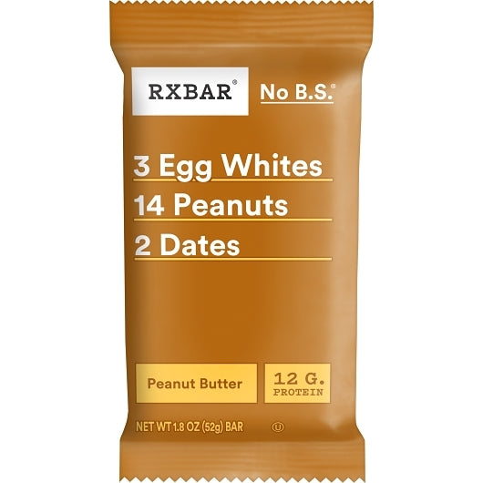 RXBAR PEANUT BUTTER PROTEIN BAR, 6 - 12 - 1.8OZ